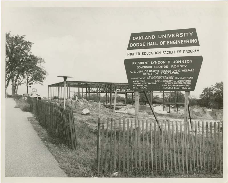 Dodge Hall under construction, 1967